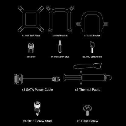 ANT ESPORTS ICE FLOW 240MM AIO LIQUID COOLER ARGB BLACK
