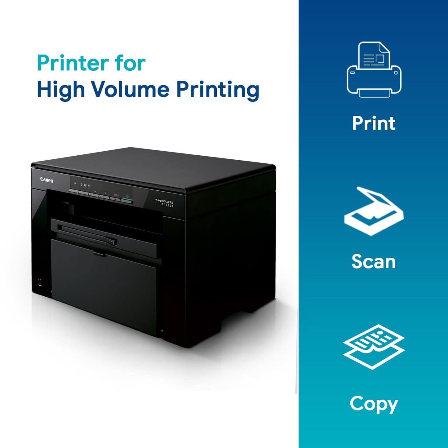 CANON MF3010 DIGITAL MULTIFUNCTION LASER PRINTER, BLACK, STANDARD