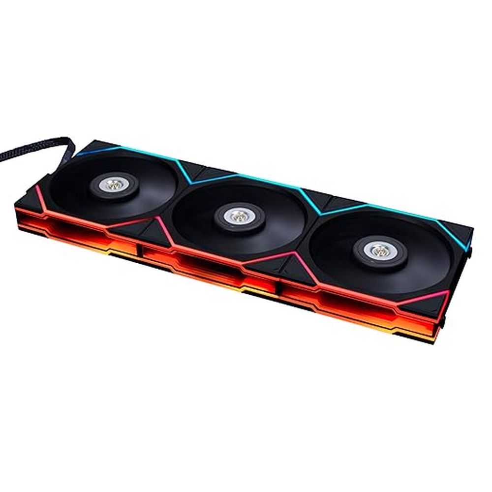 LIAN LI TL 120mm LCD Fan (Triple Pack) Black
