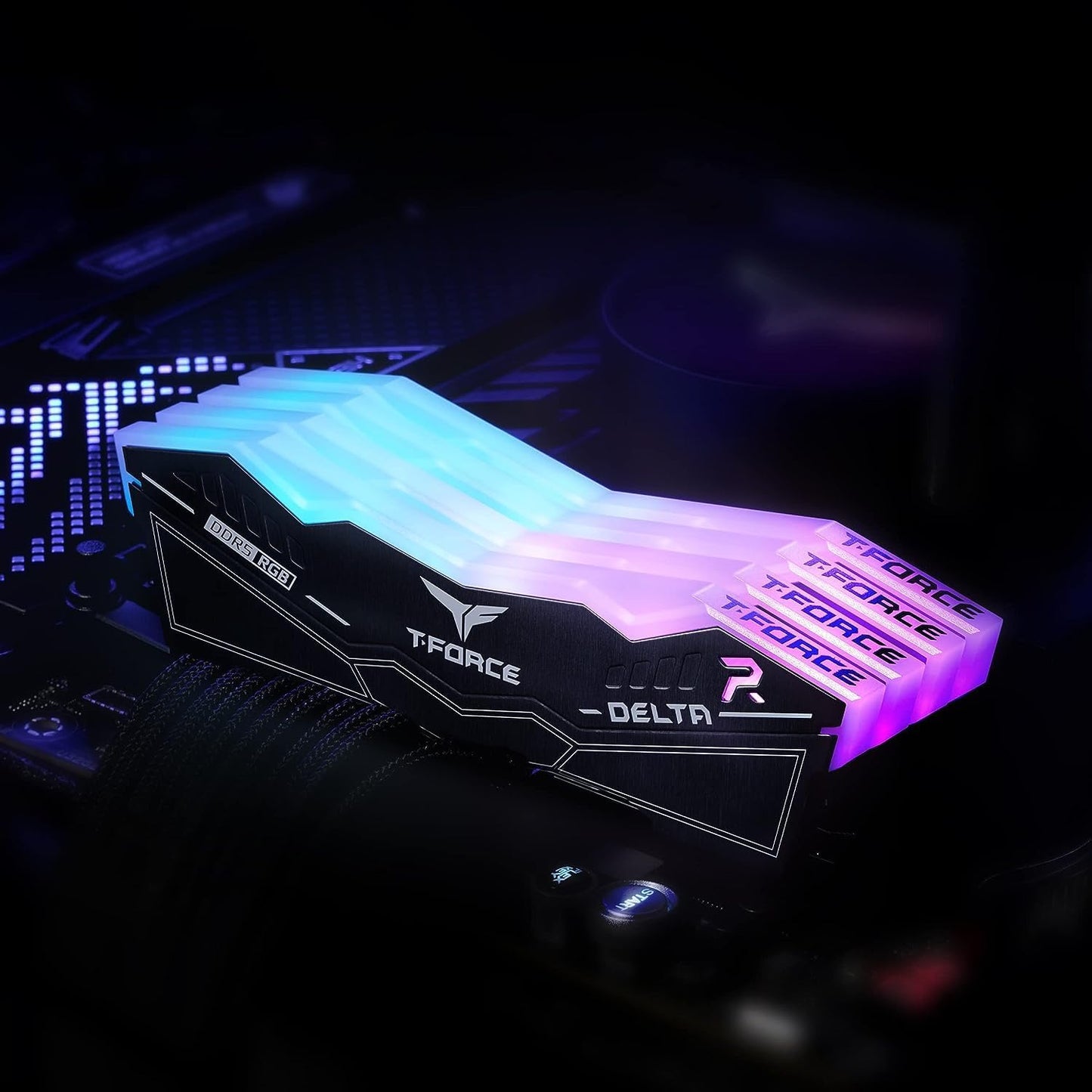 TEAMGROUP T-FORCE DELTA RGB 64GB (32GBX2) DDR5 5200MHZ DESKTOP RAM (BLACK)