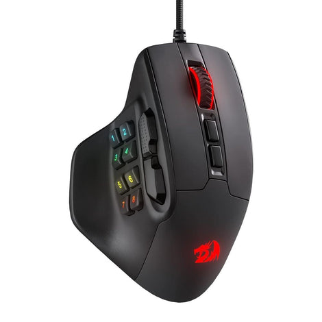 REDRAGON Aatrox 811 RGB Wired Ergonomic Gaming Mouse (12400 DPI / 15 Macro Buttons ) (Black)