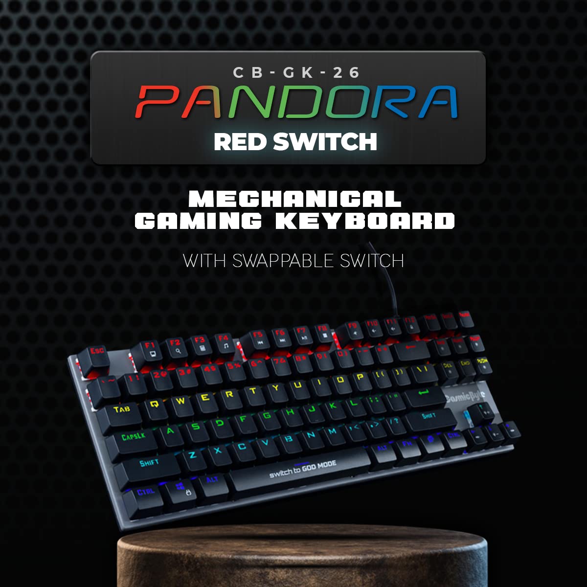 COSMIC BYTE CB-GK-26 PANDORA GAMING KEYBOARD RED SWITCH