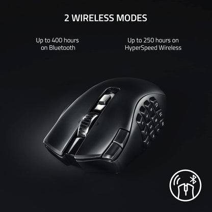 RAZER NAGA V2 HYPERSPEED - WIRELESS MMO GAMING MOUSE RZ01-03600100-R3A1