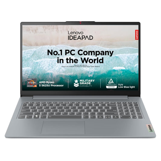 LENOVO IDEAPAD SLIM 3 RYZEN 5 5625U 15.6" (39.6CM) FHD THIN AND LIGHT LAPTOP (16GB RAM/512GB SSD/INTEGRATED AMD RADEON GRAPHICS/WINDOWS 11/OFFICE HOME 2024/GREY/1.6KG), 82XM00UGIN