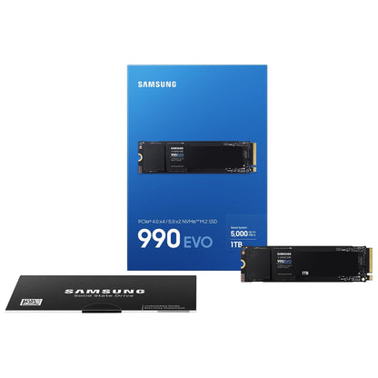 SAMSUNG 990 EVO PLUS SSD 1TB, PCIE 5.0 X2 M.2 MZ-V951T0BW