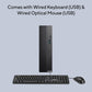 ASUS S500SE, INTEL CORE I5-14400 PROCESSOR 2.5GHZ (20M CACHE, UP TO 4.7GHZ, 10 CORES), TOWER PC (8GB RAM/512GB SSD/WINDOWS 11/OFFICE HOME/WITH WIRED KEYBOARD & MOUSE/GRAY/5 KG), S500SER-514400009WS