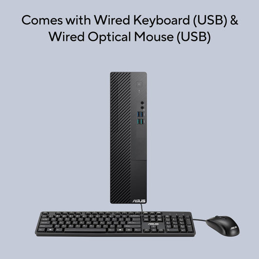 ASUS S500SE, INTEL CORE I5-14400 PROCESSOR 2.5GHZ (20M CACHE, UP TO 4.7GHZ, 10 CORES), TOWER PC (8GB RAM/512GB SSD/WINDOWS 11/OFFICE HOME/WITH WIRED KEYBOARD & MOUSE/GRAY/5 KG), S500SER-514400009WS