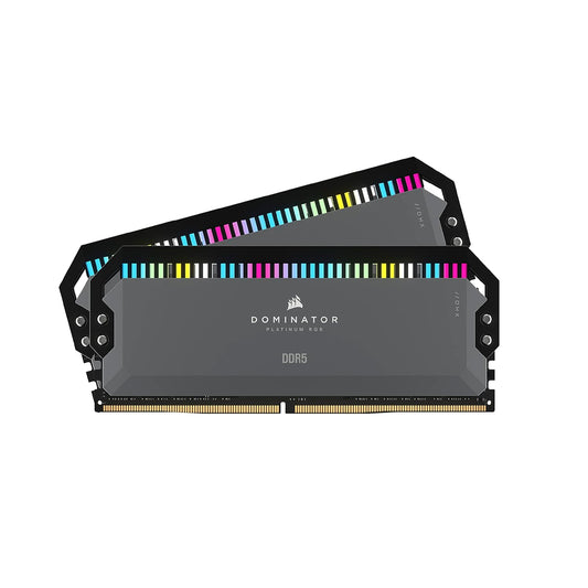 CORSAIR DOMINATOR PLATINUM RGB DDR5 RAM 64GB (2X32GB) 6000MHZ CL30- GRAY (CMT64GX5M2B6000Z30)