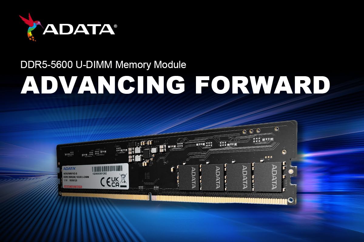 ADATA 16GB 5600MHZ U-DIMM DDR5 DESKTOP RAM - AD5U560016G-S