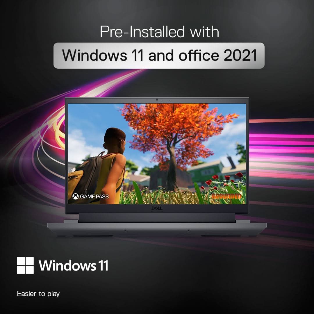 DELL GAMING G15-5530, INTEL CORE I5 13TH GEN-13450HX, NVIDIA GEFORCE RTX 3050-6GB, 16GB RAM, 512GB SSD, FHD 250NITS 15.6"/39.62CM, 120HZ, WINDOWS11, MSOFFICE 2021,DARK SHADOW GRAY,2.65KG GAMING LAPTOP