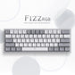 REDRAGON K617 FIZZ 60% WIRED RGB RED SWITCH GAMING KEYBOARD WHITE AND GREY