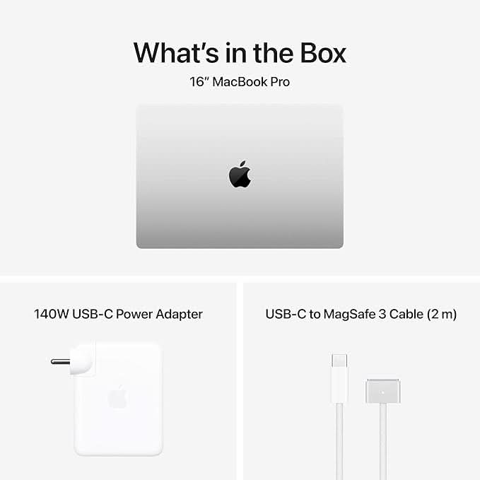 Apple 16-inch MacBook Pro M5 Max chip with 18 core CPU and 32 core GPU, 36GB, 2TB SSD - Silver