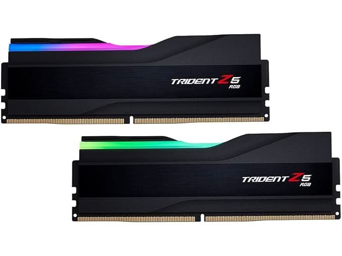 G.Skill Trident Z5 RGB (Intel XMP) 32GB (2 x 16GB) DDR5 7600MHz CL36-46-46-121 1.40V Desktop Memory RAM - F5-7600J3646G16GX2-TZ5RK
