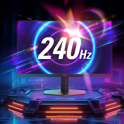 AOC 27G11ZE2 27 FHD Fast IPS Gaming Monitor – Black/Red |1920×1080| 240Hz Refresh | 0.3ms Response |Adaptive-Sync| HDR10| Frameless Design