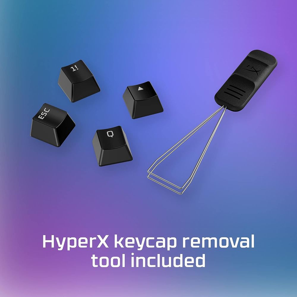 HYPERX PBT Keycaps (Black) Full Key Set - English (US)