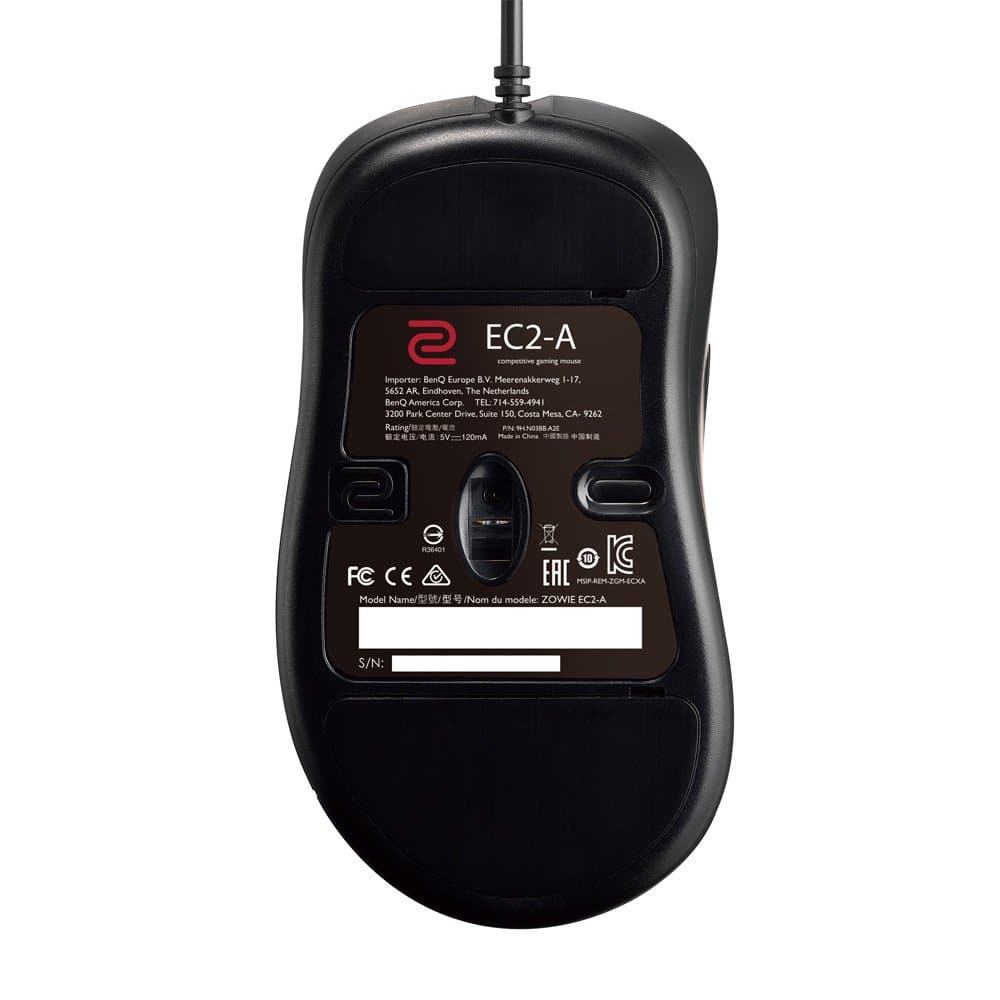 BENQ Zowie EC2-A Wired Ergonomic Gaming Mouse ( EC2-A-BLACK ) ( 3200DPI / 5 Macro Buttons ) ( Black )