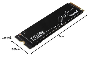 KINGSTON KC3000 PCIE 4.0 NVME M.2 SSD - HIGH-PERFORMANCE STORAGE FOR DESKTOP AND LAPTOP PCS -SKC3000D/4096G, 7,000MB/S READ, 7,000MB/S WRITE, BLACK