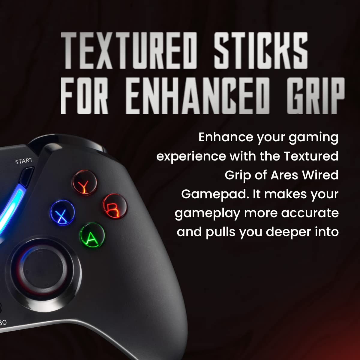 COSMIC BYTE ARES WIRED (BLACK) GAMEPAD