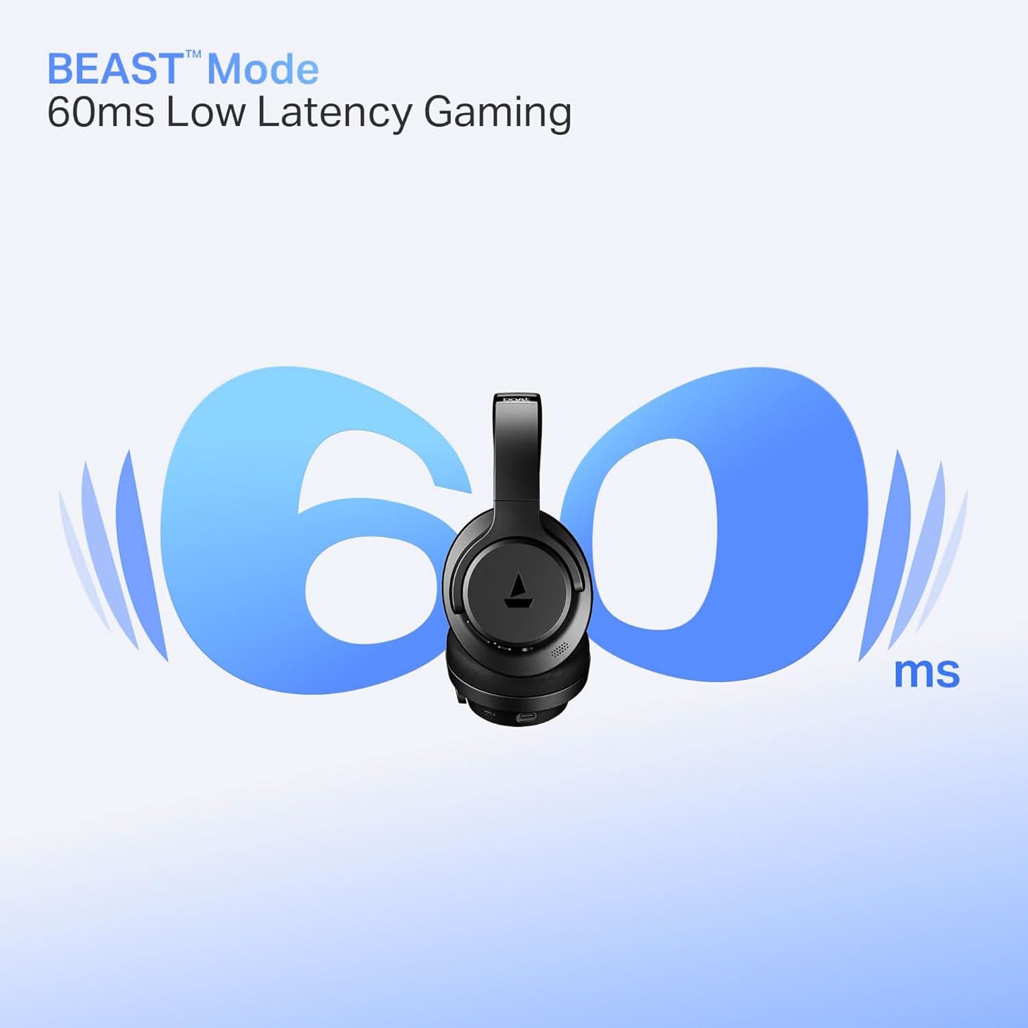 Boat Rockerz 512 ANC Bluetooth Wireless Headphone with Mic (Cosmic Black)