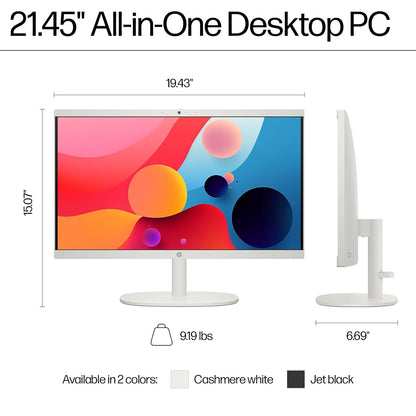AIO HP 22 DG0153IN [N100- INTEL/8GB/512GB SSD/WIN11 HOME+MSO/22.0 INCH/INTEGRATED GRAPHICS /1 YEAR(S)//WHITE]