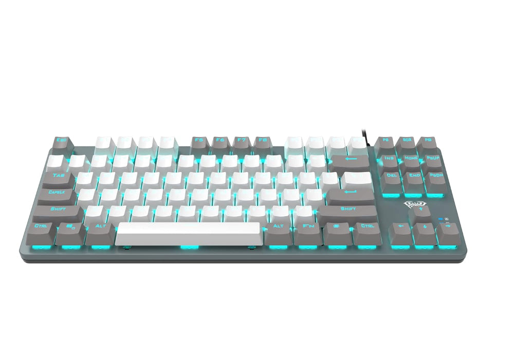 AULA F3287 Tenkeyless Wired Mechanical Gaming Keyboard ( Grey/White ) ( Blue Switch ) ( F3287GW )