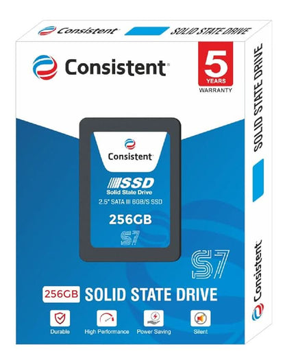 Consistent 256GB 2.5 Inch SATA Internal SSD CTSSD256S7