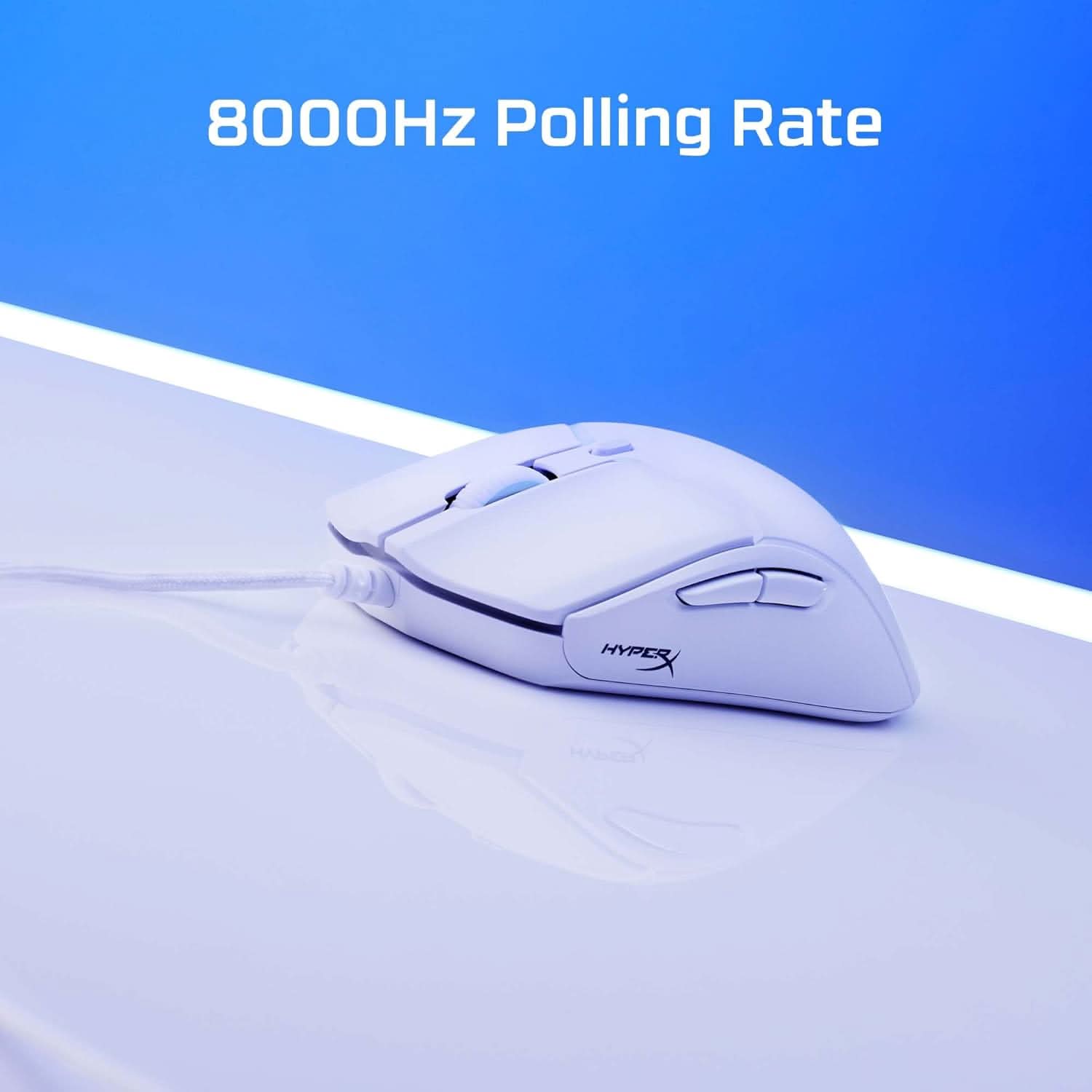 HYPERX PULSEFIRE HASTE 2 USB ULTRA LIGHTWEIGHT GAMING MOUSE - WHITE (6N0A8AA)
