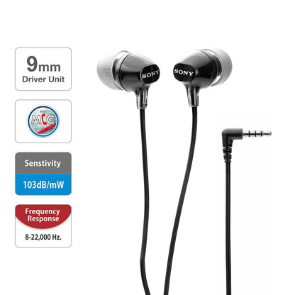 SONY MDR-EX14AP/BZ WIRED IN EAR HEADPHONE WITH MIC (BLACK)