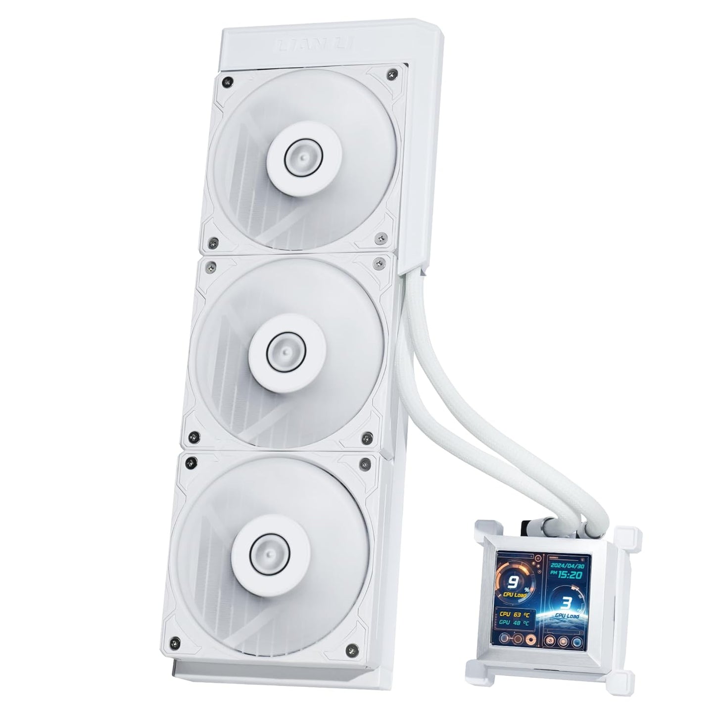 LIAN LI HYDROSHIFT LCD 360S LIQUID COOLER WITH HEATSINK- WHITE (G89.GHSLCD36SW.IN)