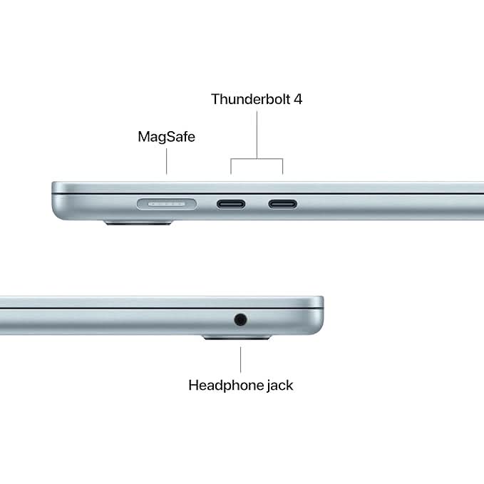 Apple 15-inch MacBook Air M5 chip with 10 core CPU and 10 core GPU, 16GB, 512GB SSD - Sky Blue