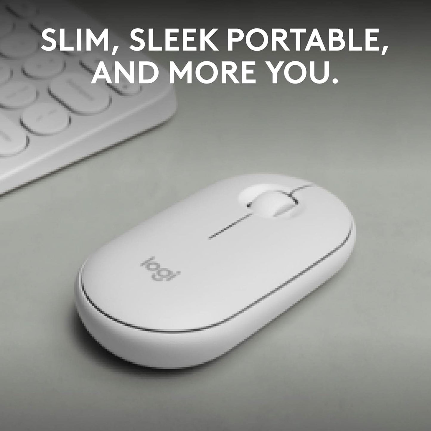 LOGITECH PEBBLE MOUSE 2 M350S SLIM BLUETOOTH WIRELESS MOUSE WHITE