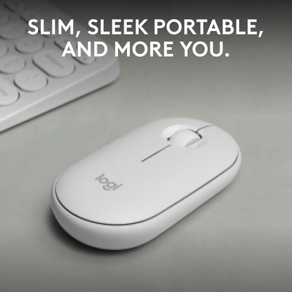 LOGITECH PEBBLE MOUSE 2 M350S SLIM BLUETOOTH WIRELESS MOUSE WHITE