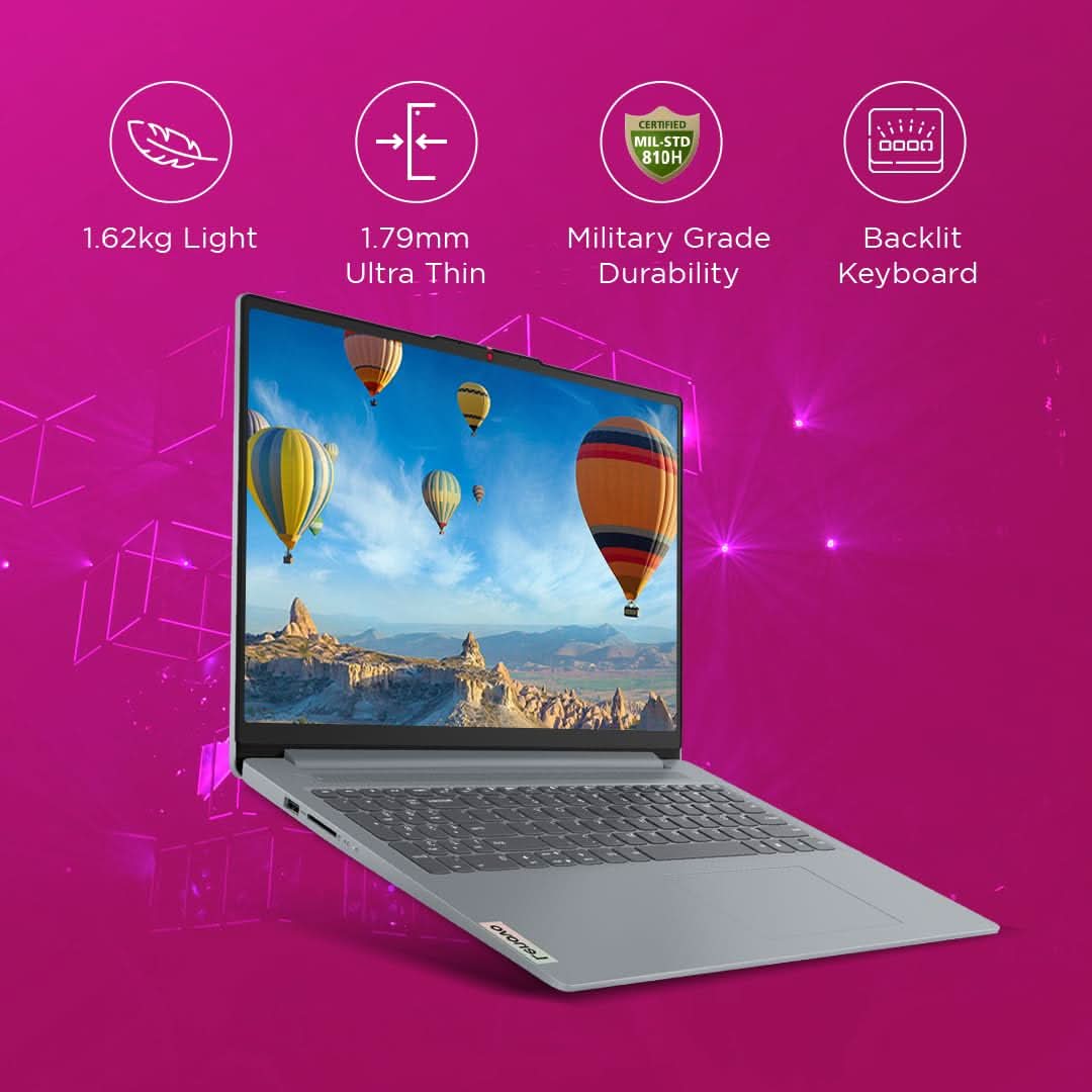LENOVO IP SLIM3 83EM0023IN [CI5-13420H 13TH GEN/16GB/512GB SSD/WIN11 HOME+MSO/15.6 INCH/INTEGRATED GRAPHICS /1 YEAR(S)/GREY]