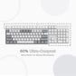 REDRAGON K617 FIZZ (WHITE/GREY) RGB RED SWITCH KEYBOARD