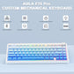 AULA F75 SIDE ENGRAVED MECHANICAL KEYBOARD WHITE + GRADIENT BLUE STAR VECTOR SWITCH