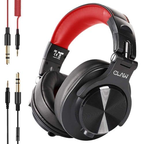 CLAW SM50 DJ Wired Stereo Gaming Headphone ( Black Red ) ( PC / Mobile )