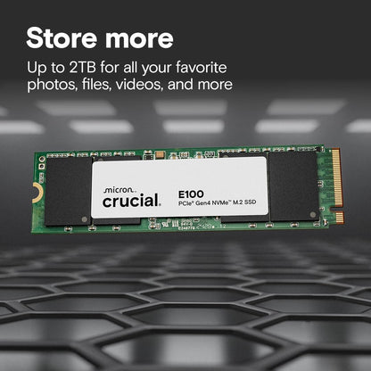CRUCIAL E100 1TB PCIE GEN4 2280 NVME M.2 SSD CT1000E100SSD8