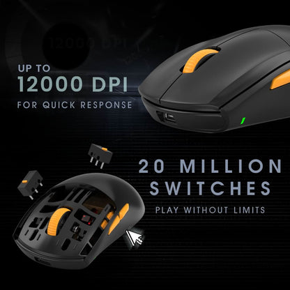 COSMIC BYTE ATLAS TRI-MODE GAMING MOUSE WIRELESS (BLACK)