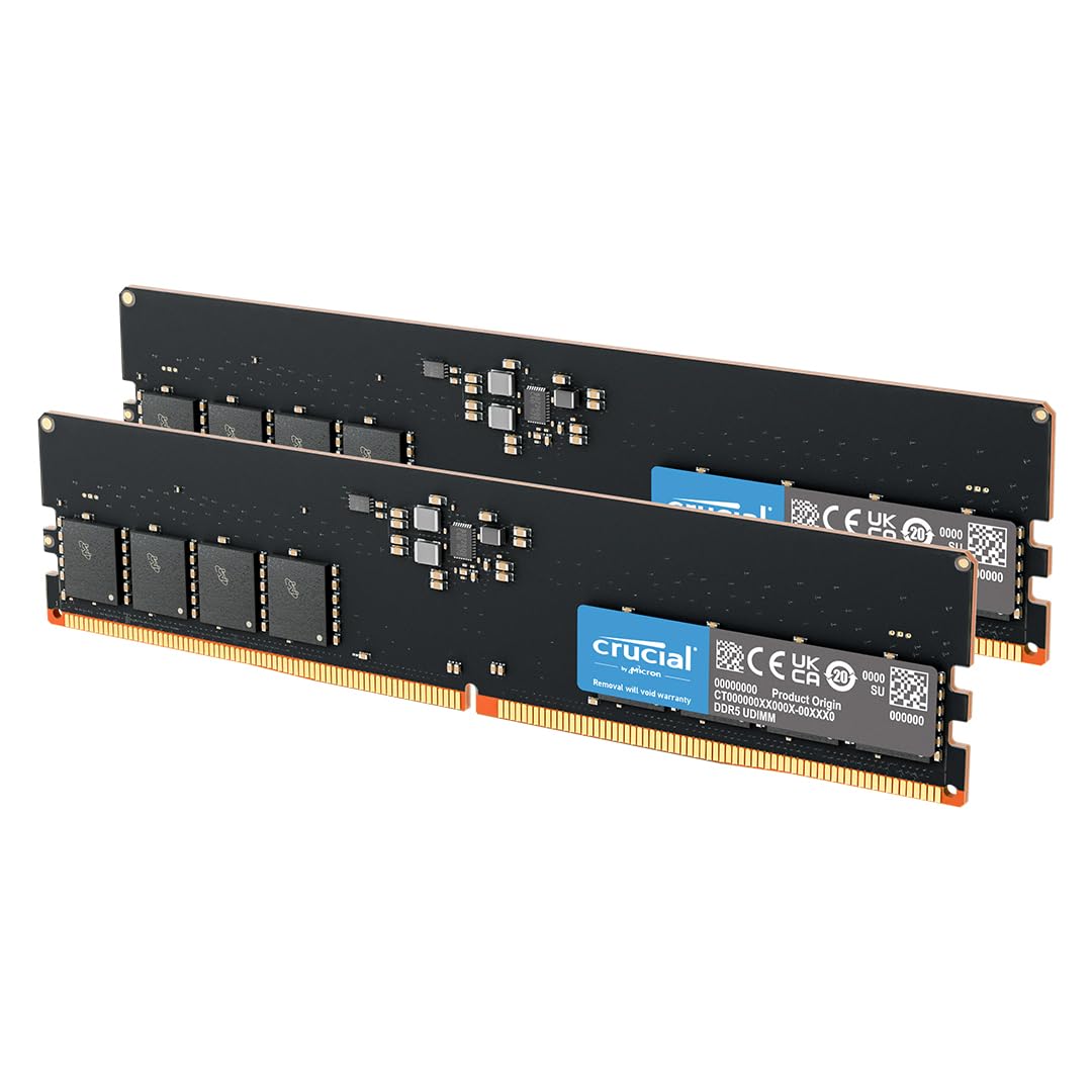 CRUCIAL 64GB KIT (2X32GB) DDR5-4800 DESKTOP RAM CL40 CT2K32G48C40U5