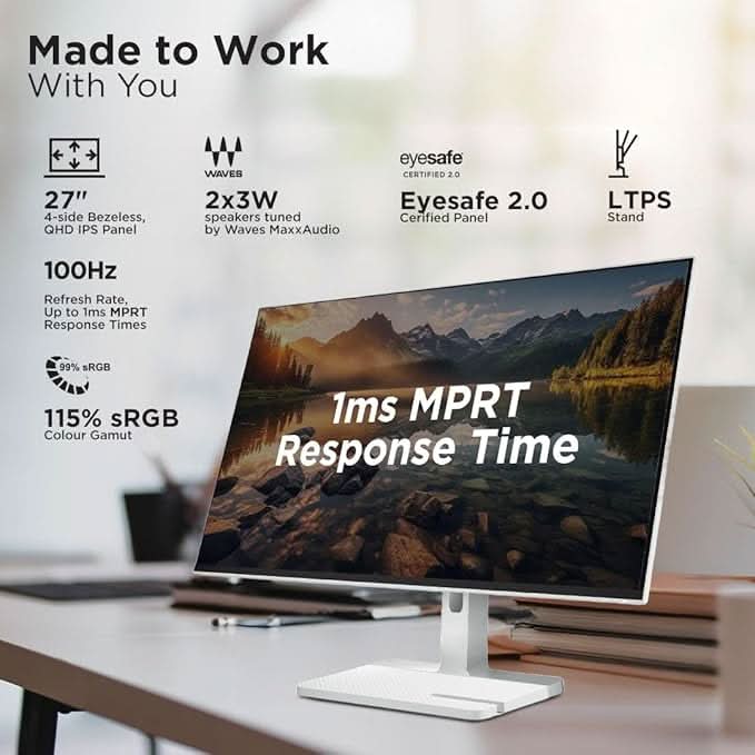 Lenovo L27q-4A 27inch QHD IPS Monitor