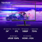 VIEWSONIC 60.96 CM (24") FHD IPS MONITOR FOR HOME AND OFFICE USE, 100 HZ, 1 MS RESPONSE TIME, AMD FREE SYNC, DUAL SPEAKER, WALL MOUNT, BEZEL LESS, EYE-CARE, SRGB104%, HDMI, VA2432-MH
