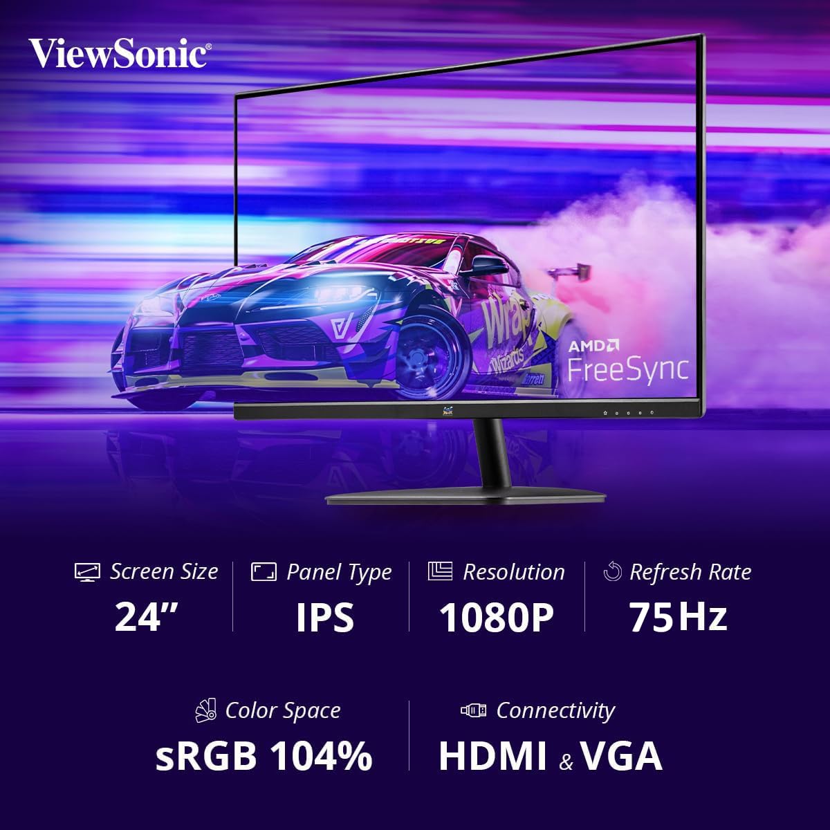 VIEWSONIC VA2432-H 24-INCH 100HZ MONITOR