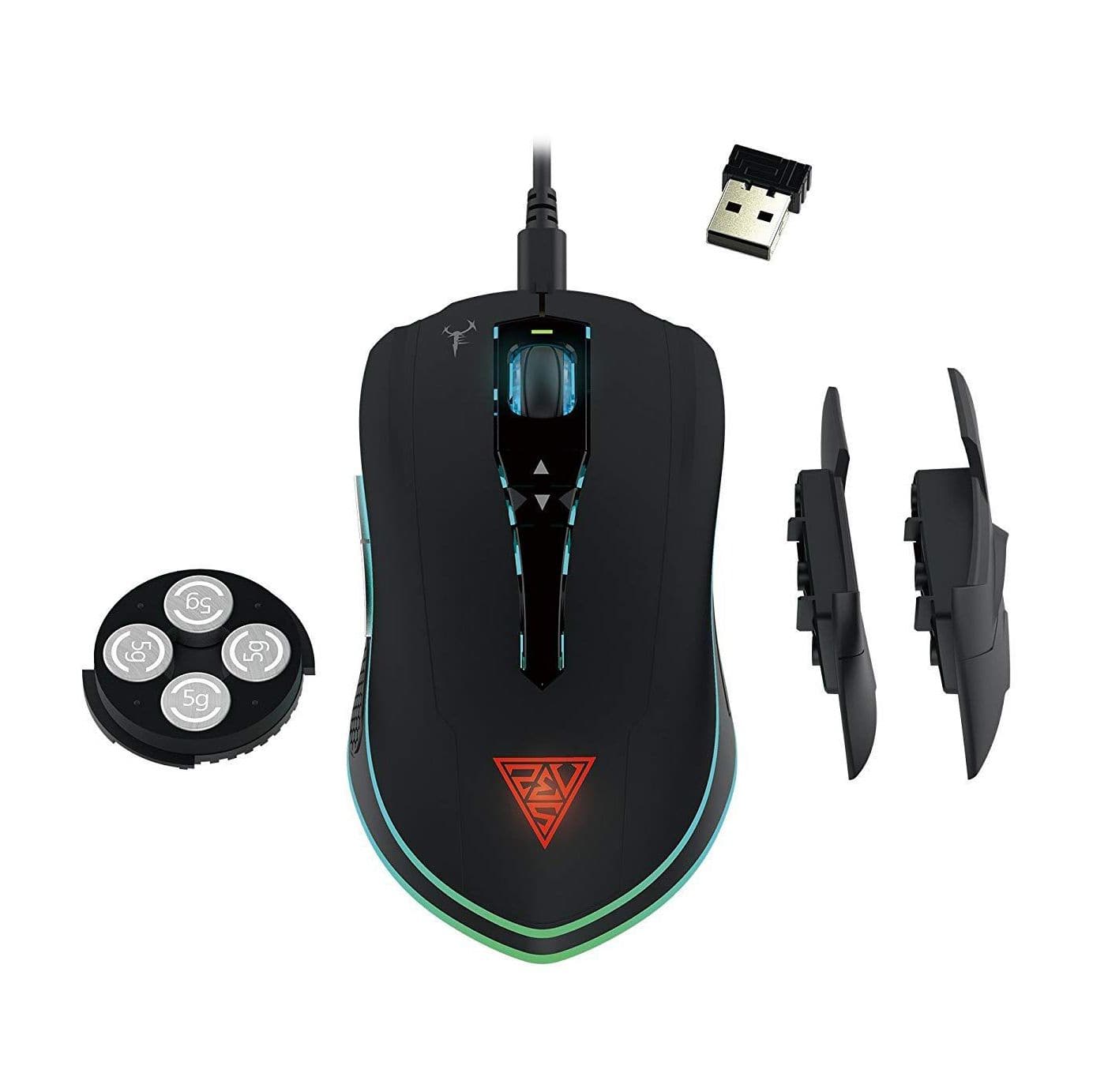 GAMDIAS Hades M1 Wired Ambidextrous Gaming Mouse ( HADES-M1 ) ( 10800DPI / 7 Macro Buttons ) ( Black )