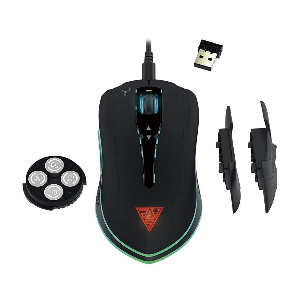 GAMDIAS Hades M1 Wired Ambidextrous Gaming Mouse ( HADES-M1 ) ( 10800DPI / 7 Macro Buttons ) ( Black )