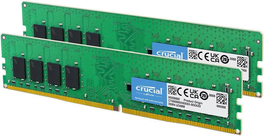 CRUCIAL 16GB KIT (2X8GB) DDR4-3200 UDIMM CL22 RAM CT2K8G4DFRA32A