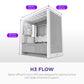 NZXT H3 FLOW (2025) MICRO-ATX MID-TOWER GAMING CABINET - WHITE (CC-H31FW-01)