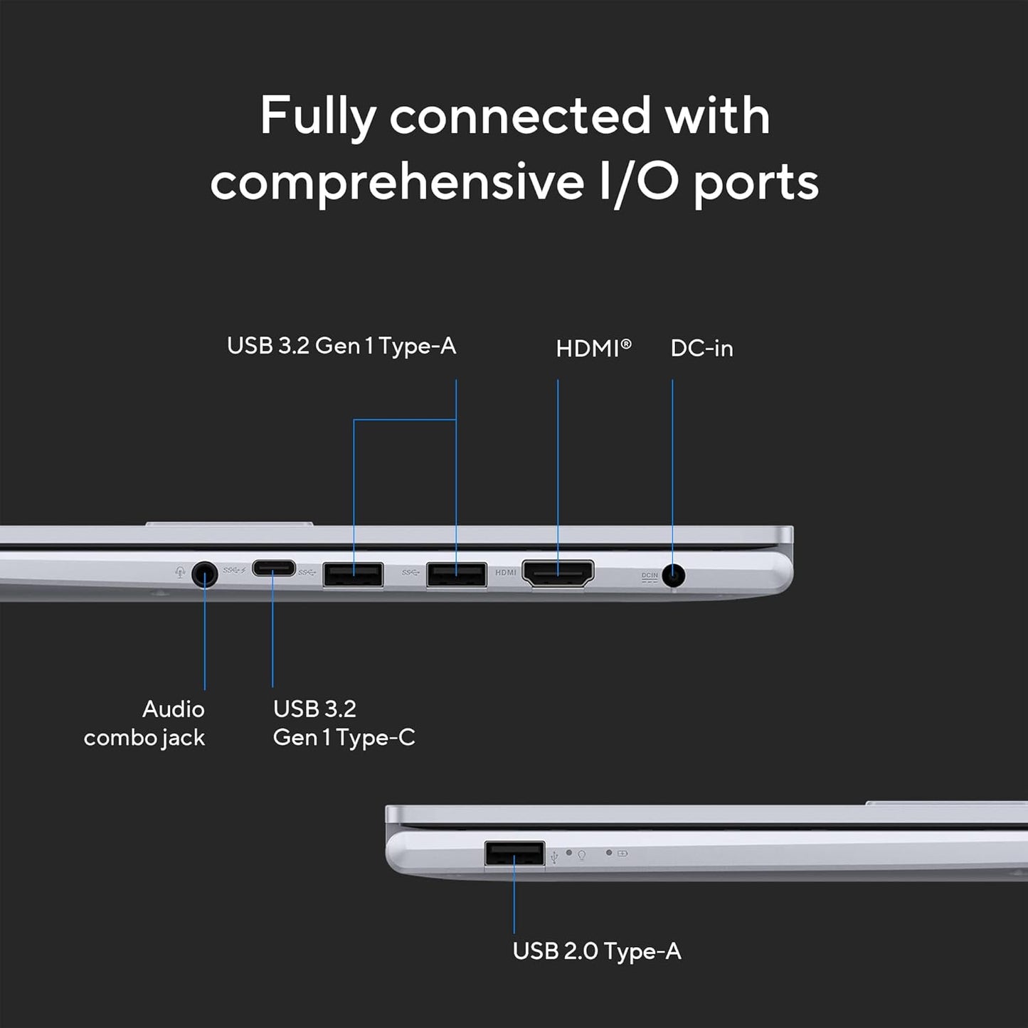 ASUS VIVOBOOK 15X INTEL CORE I5-1335U / 16GB (8*2) DDR4 / 512GB PCIE 4.0 SSD / 15.6-INCH / FHD (1920 X 1080) 16:9 /COOL SILVER /BACKLIT KB / WIN 11 HOME / MS OFFICE LAPTOP K3504VAB-NJ542WS