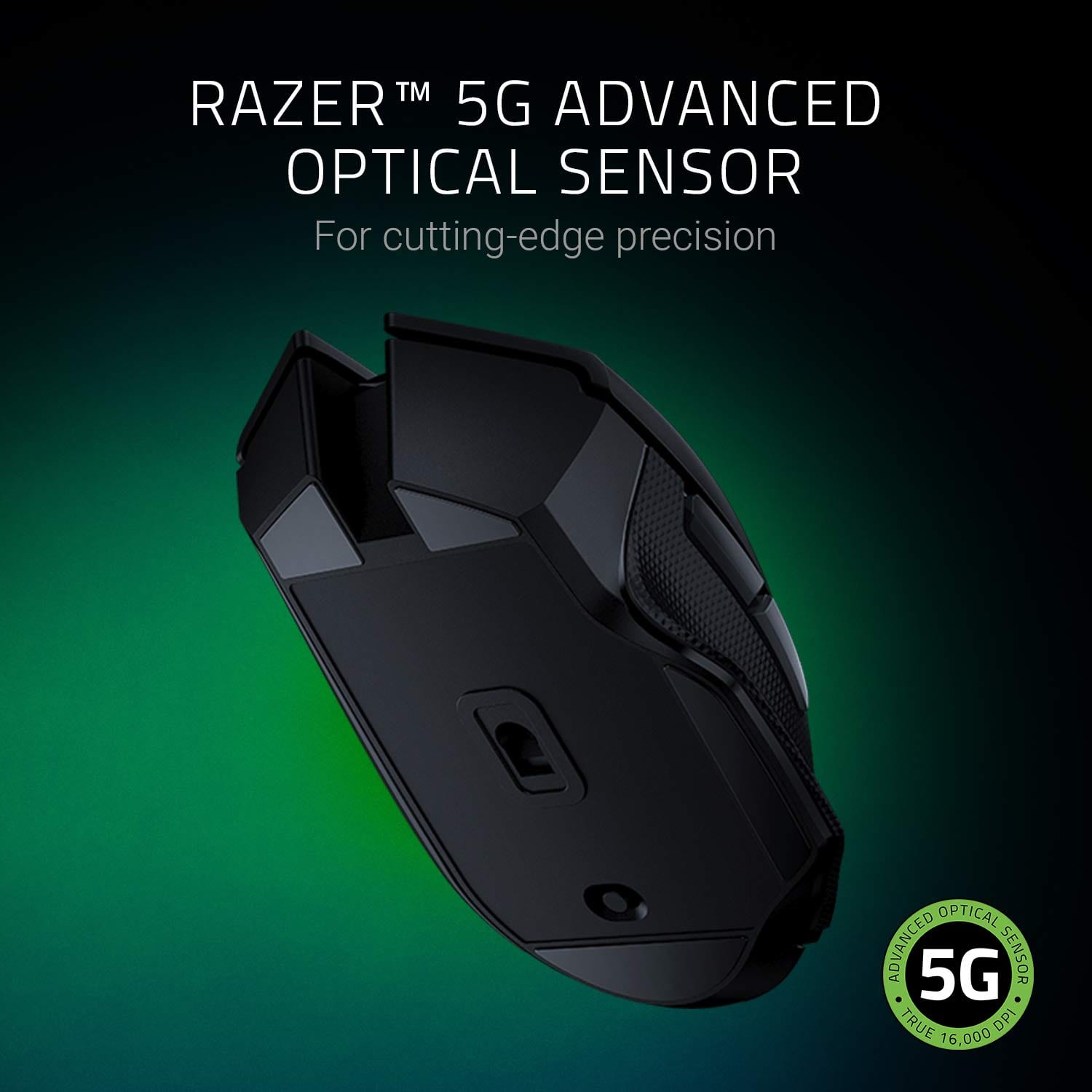RAZER Basilisk X Hyperspeed Wireless Ergonomic Gaming Mouse ( RZ01-03150100-R3A1 ) ( 18000DPI / 7 Macro Button ) ( Black )