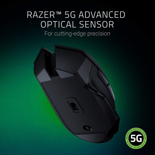 RAZER Basilisk X Hyperspeed Wireless Ergonomic Gaming Mouse ( RZ01-03150100-R3A1 ) ( 18000DPI / 7 Macro Button ) ( Black )