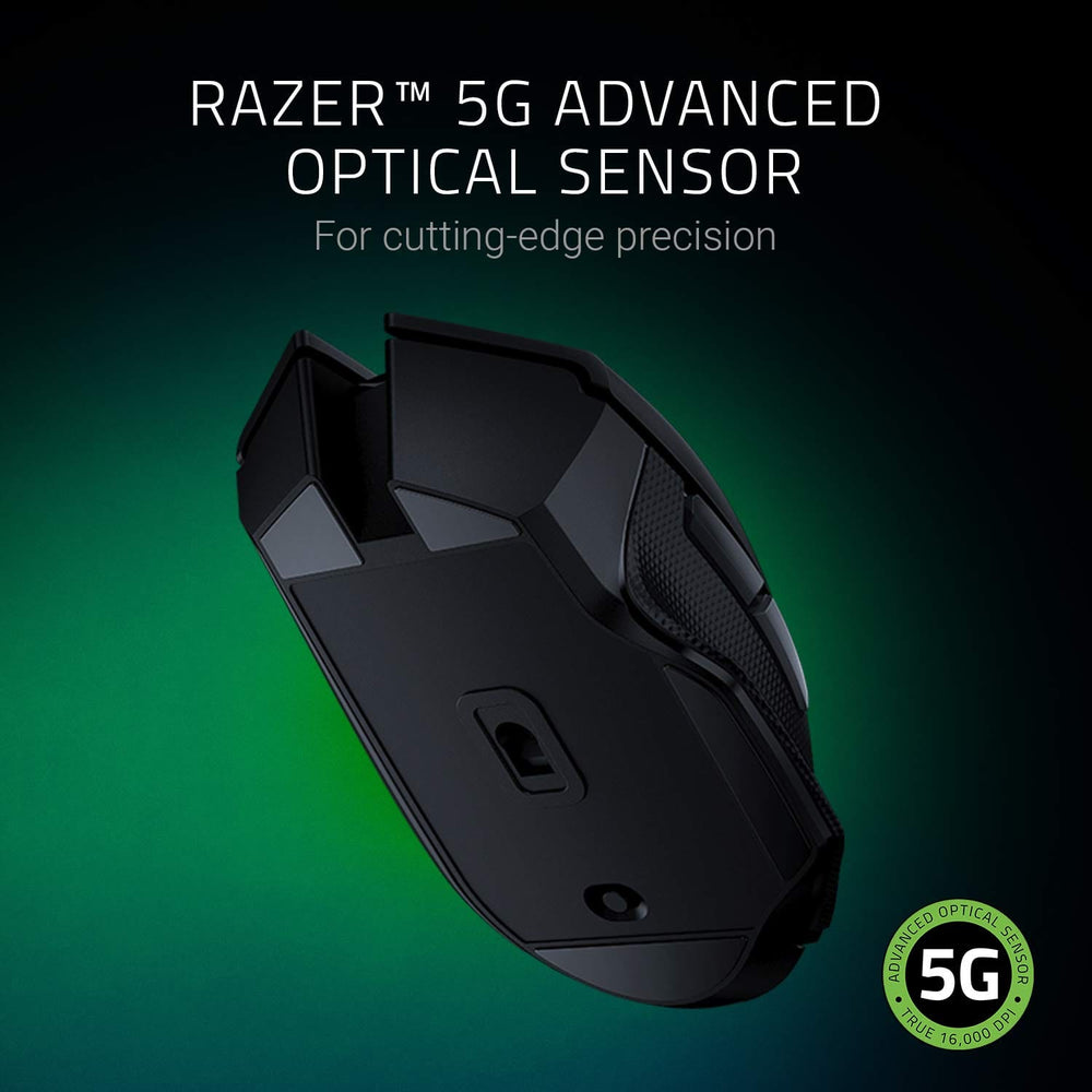RAZER Basilisk X Hyperspeed Wireless Ergonomic Gaming Mouse ( RZ01-03150100-R3A1 ) ( 18000DPI / 7 Macro Button ) ( Black )